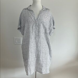 Grayson Artist Shirt Dress - Heart Print Linen Sz 02